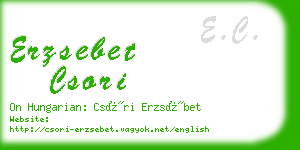 erzsebet csori business card